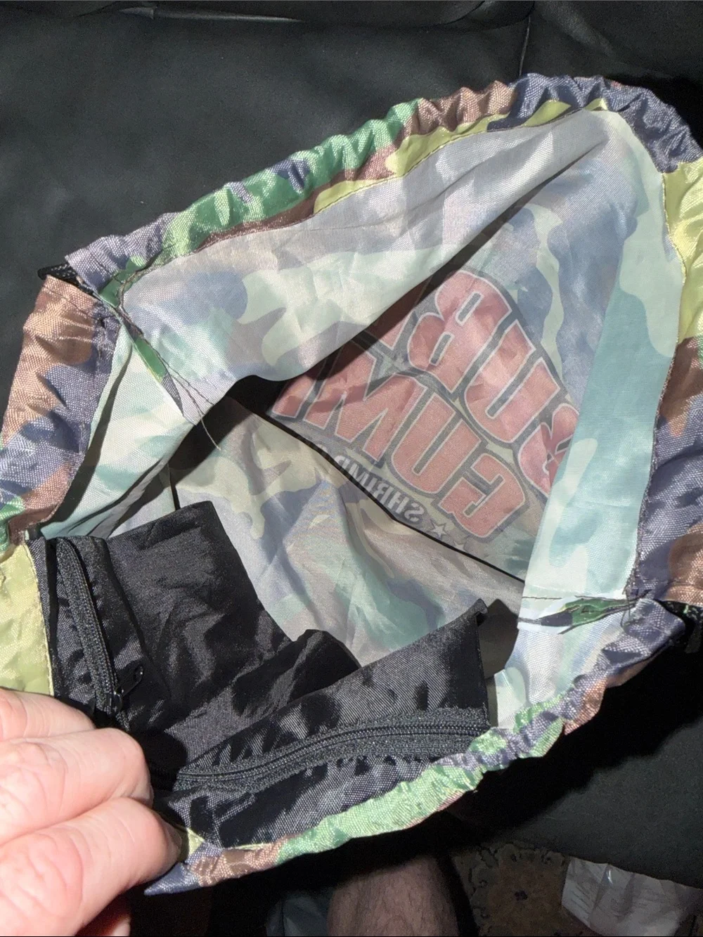 Bubba Gump Shrimp Co. Camo Drawstring Backpack - Green/Brown